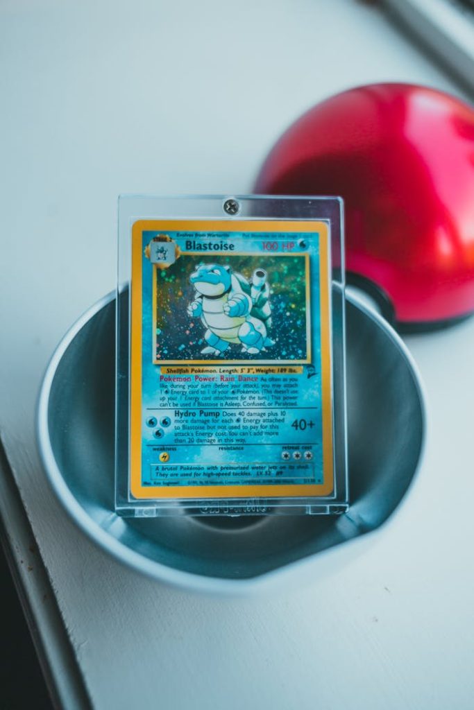 Blue and White Pokémon Card